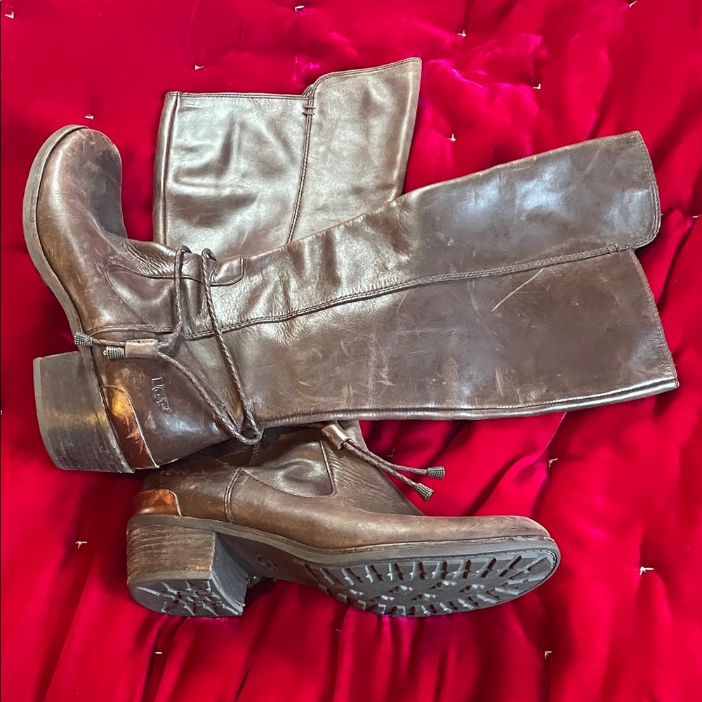 UGG Dark Brown Leather Boots
